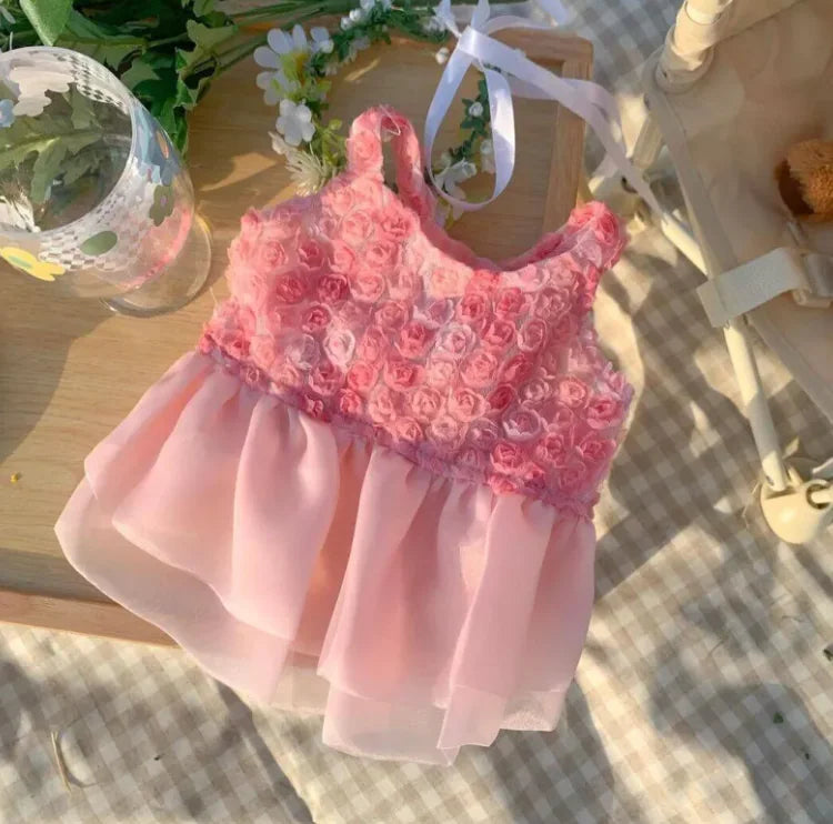 Rose Lace Pet Dress by Fil Dog – Cute and elegant dog clothing